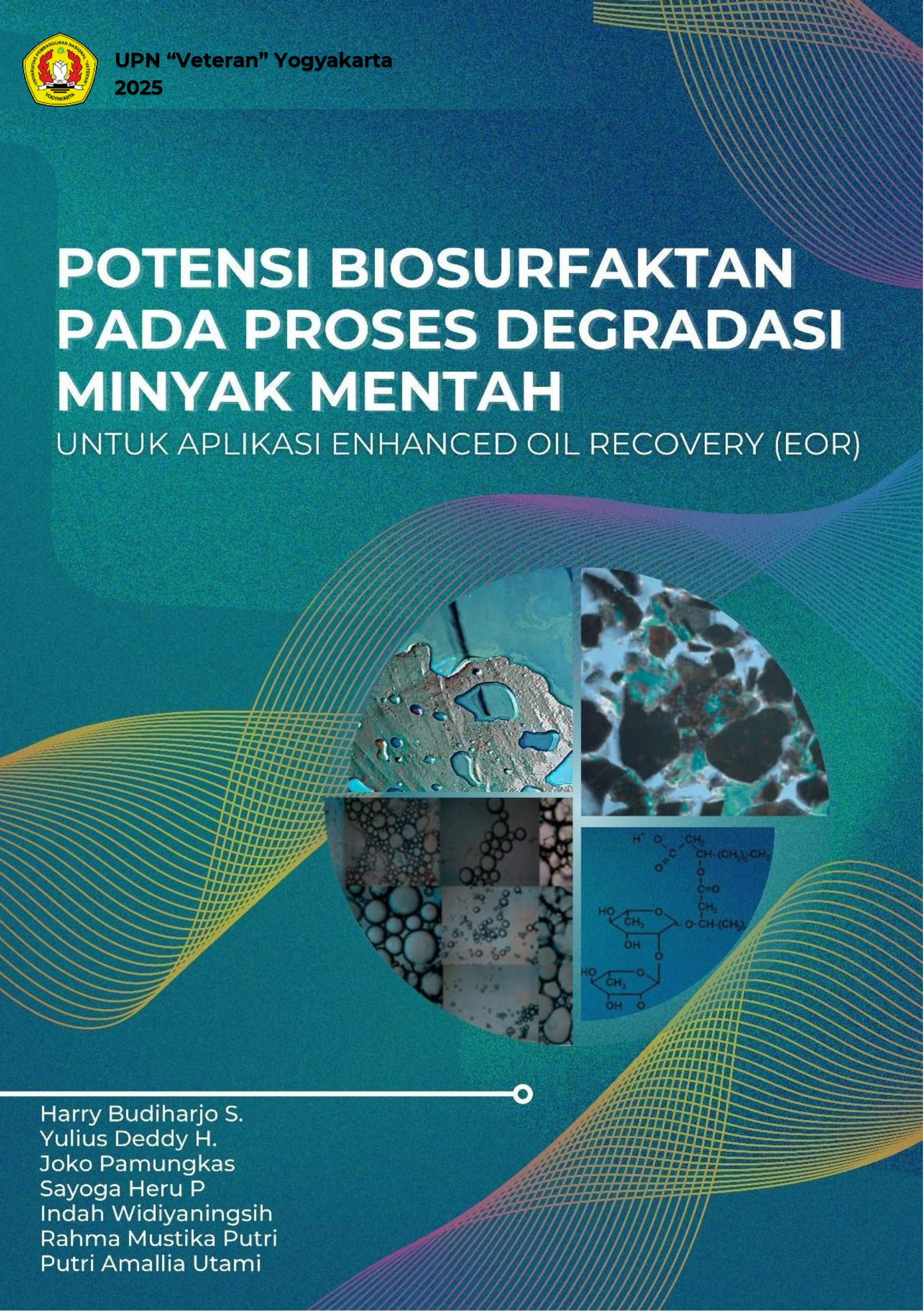 Cover Buku Potensi Biosurfaktan Pada Proses Degradasi Minyak Mentah Untuk Aplikasi Enhanced Oil Recovery (EOR)
